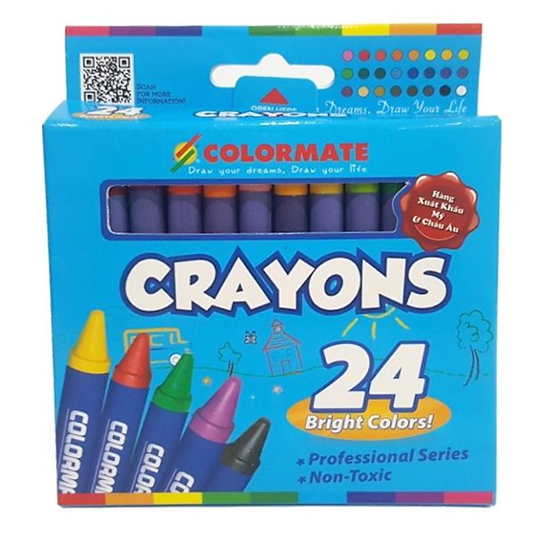 Bút Sáp Màu Colormate (24 cây)