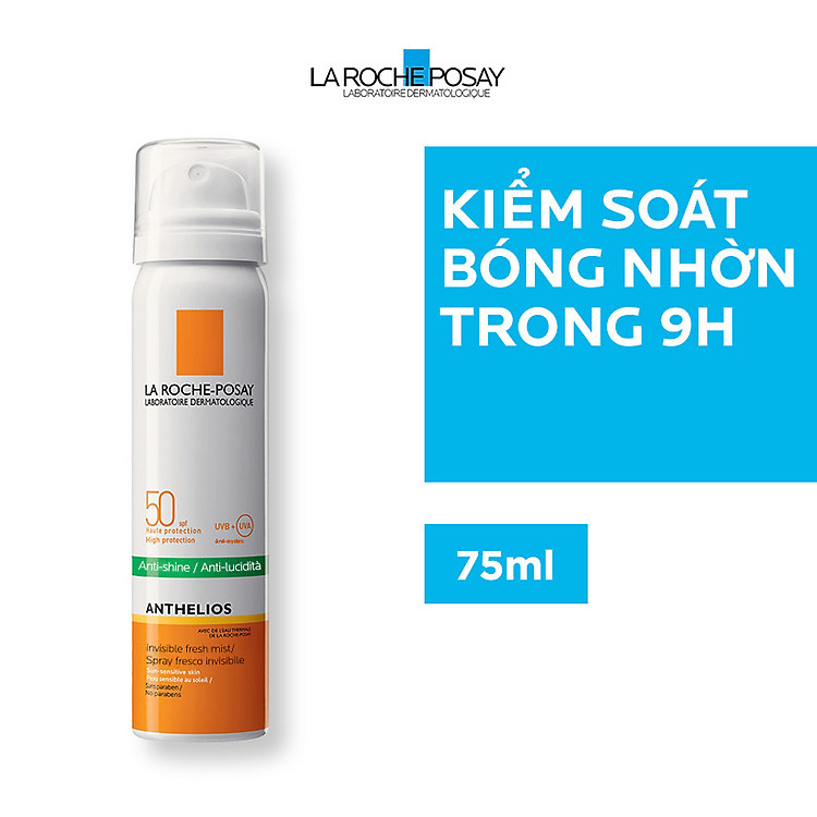 Xịt Chống Nắng Dạng Phun Sương Kiểm Soát Dầu La Roche-Posay Anthelios Invisible Fresh Mist SPF 50+ UVB & UVA (75ml)