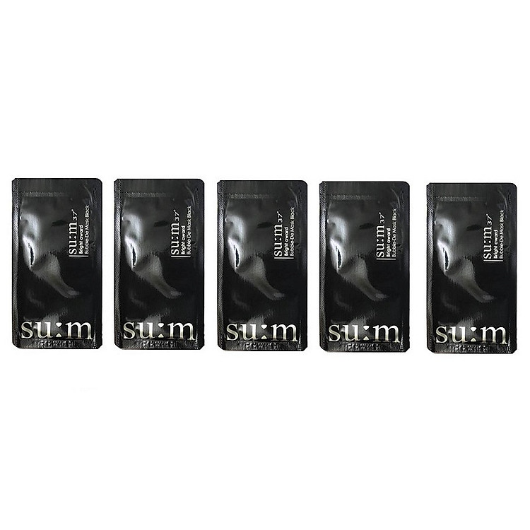 Bộ 5 Mặt Nạ Sủi Bọt SUM37 Đen Thải Độc Trắng Da KOREA