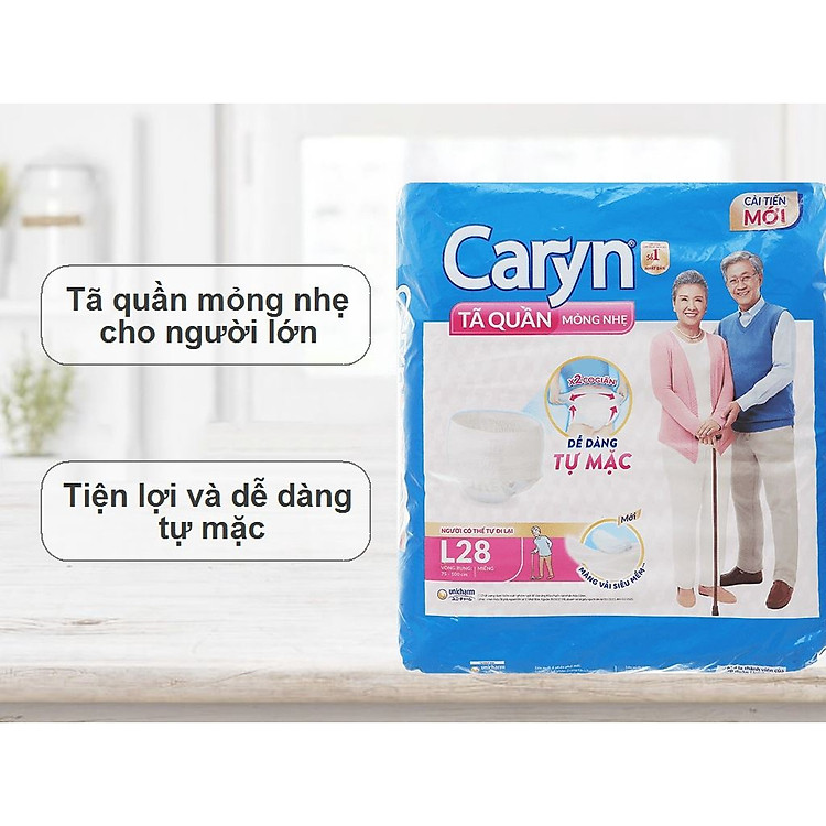 Mua Tã Quần Caryn Mỏng Nhẹ L28 - 28 miếng Chính hãng Giá rẻ - Hình ảnh 3