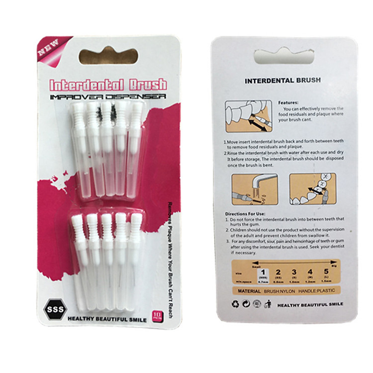 Bàn chải kẽ răng bộ 10 chiếc chữ i