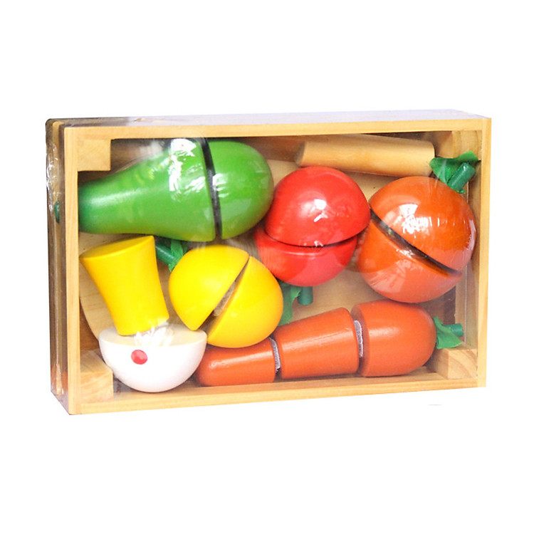 Bộ Đồ Chơi Khay Cắt Ghép Hoa Quả Bằng Gỗ Benrikids Hàng Việt Nam