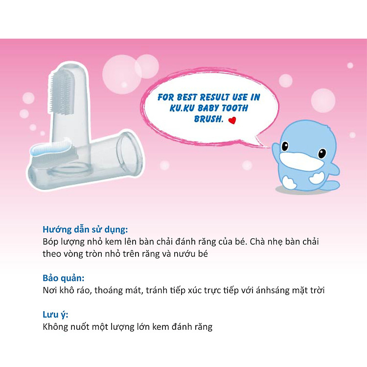 Kem Đánh Răng Ku.Ku Duckbill Hương Dâu Chính hãng Giá tốt - Hình ảnh 4