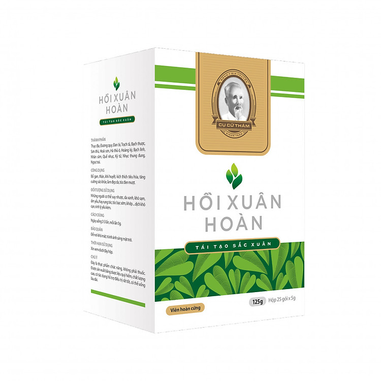 Thực Phẩm Chức Năng Hồi Xuân Hoàn Đông Y Cụ Cử Thâm