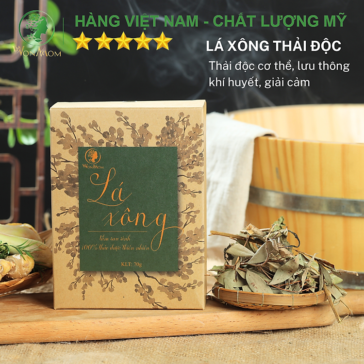 Combo 2 hộp lá xông Wonmom Chính hãng Giá rẻ - Hình ảnh 3