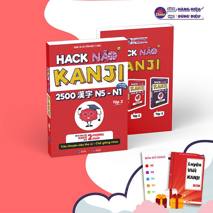Hack Não Kanji Tập 2 – Ghi Nhớ Nhanh Kanji Theo Câu Chuyện Thú Vị Và Bộ Giống Nhau