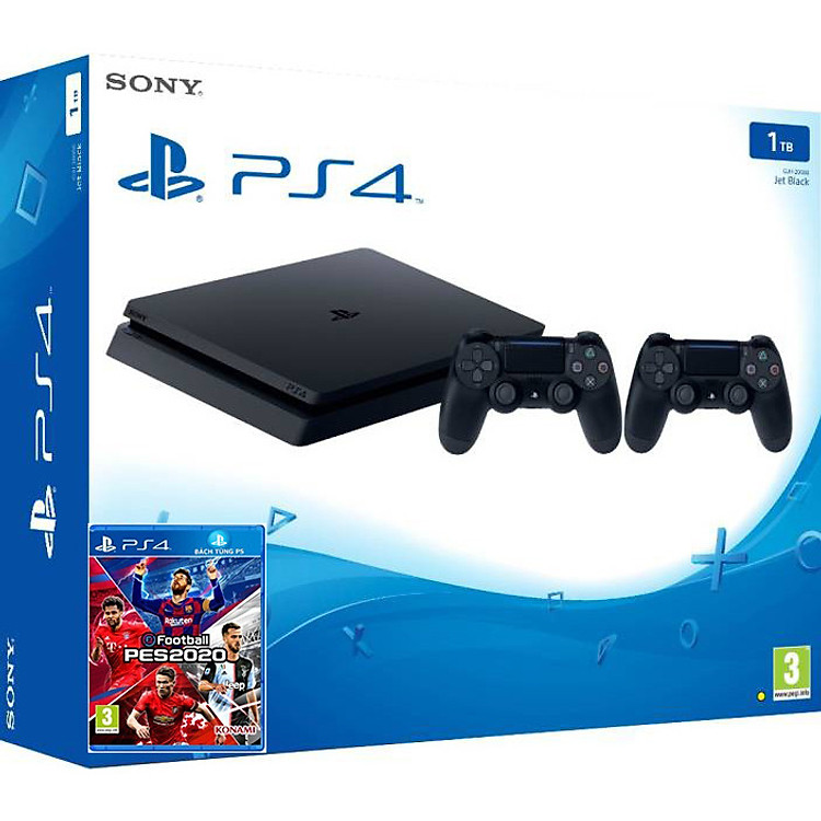 Bộ Máy Ps4 slim 1Tb chính hãng Sony CUH 2218B tặng tay cầm và pes 2020