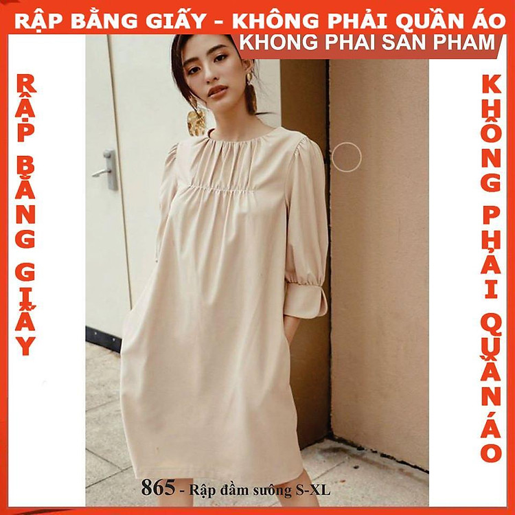 Rập giấy A0 đầm nữ mã 865 (BẢN VẼ) - Ảnh 2
