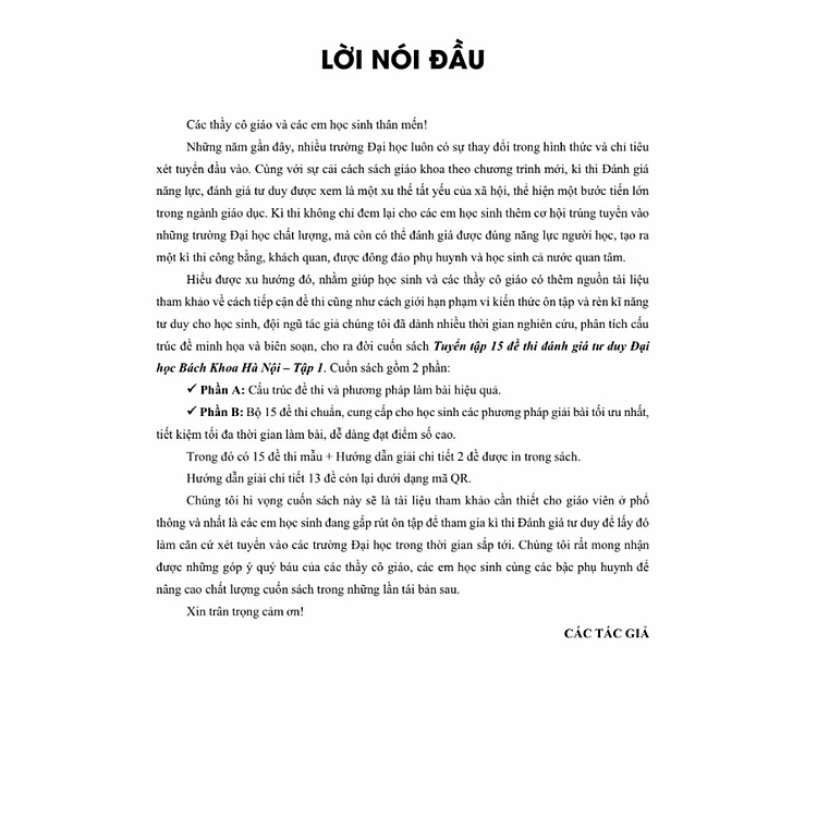 Tuyển Tập 15 Đề Thi Đánh Giá Tư Duy Đại Học Bách Khoa Hà Nội 2025 (Tập 1) - Ảnh 3