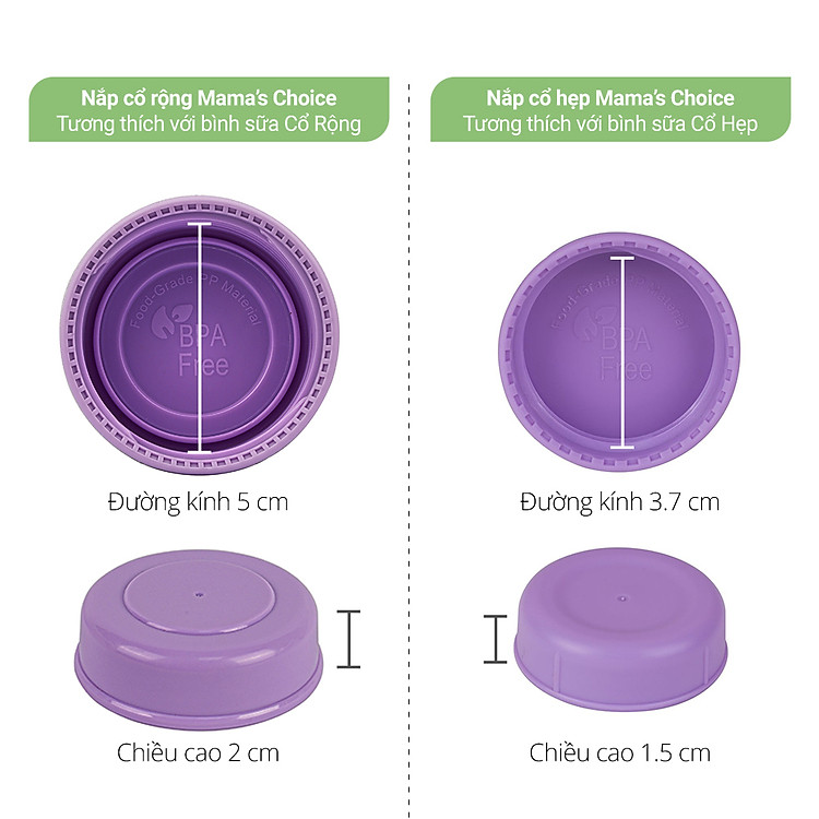 Nắp Bình Sữa Mama's Choice Cổ Rộng Uy tín Tiết kiệm - Hình ảnh 3