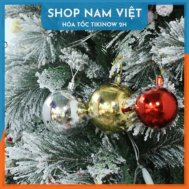 Quả Châu Trang Trí Cây Thông Giáng Sinh (4cm) - Ảnh 4