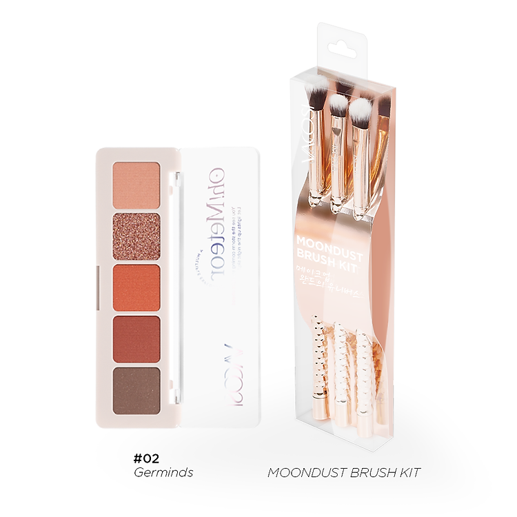 Combo Makeup Dành Cho Mắt Số 02 Vacosi SC02-VP29 Gồm 2 món: Set cọ mắt SC02 & Phấn mắt 5 ô