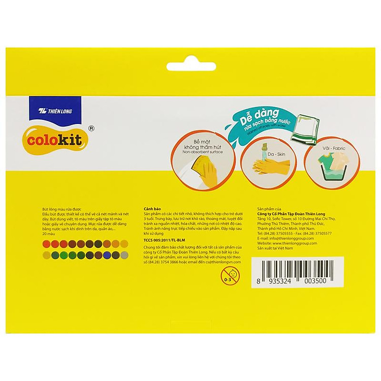 Bút Lông Màu Rửa Được Colokit SWM-C009 (Hộp 20 chiếc) - Ảnh 7