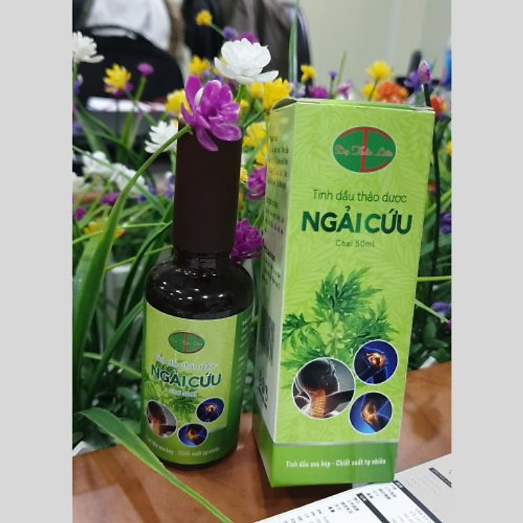 Tinh dầu thảo dược Ngải Cứu - Dạ Thảo Liên 50 ml (hỗ trợ điều trị trị đau cơ, đau nhức xương khớp, đau cột sống, đau đầu, đau mỏi vai gáy, đau bụng, trúng gió, say tàu xe, hồi hộp.)