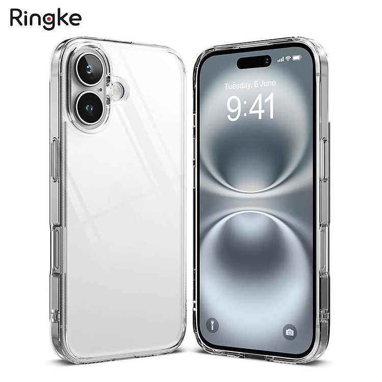 Ốp lưng trong suốt dành cho iPhone 16 Promax/ 16 Pro/ 16 Plus/ Iphone 16 RINGKE Fusion, Chống Sốc, Chống Vân tay_ Hàng chính hãng