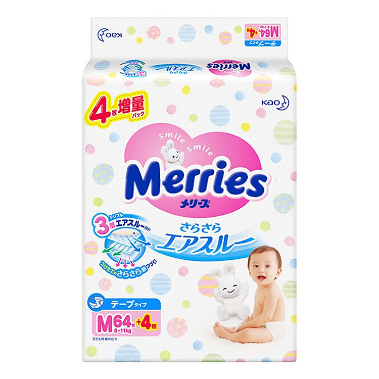 Tham Khảo tại ConCung: Tã Merries M 64+4 - SenMart , nhận ngay nhiều Ưu đãi