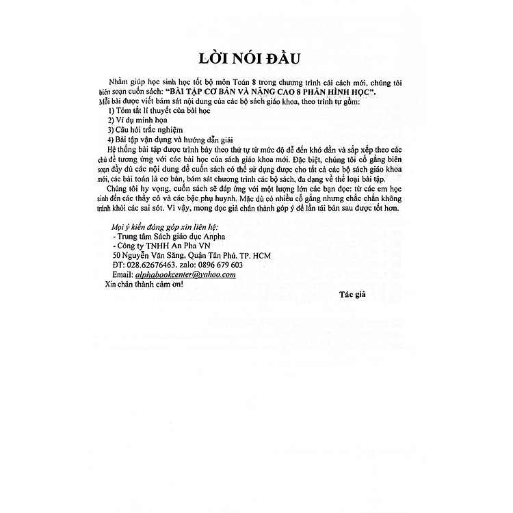 Bài Tập Cơ Bản Và Nâng Cao Toán 8 - Tập 2 - Ảnh 4