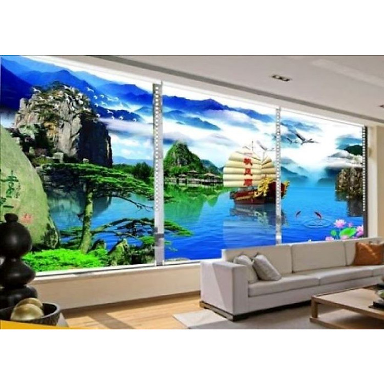 RÈM CUỐN 3 TẤM IN TRANH 3D