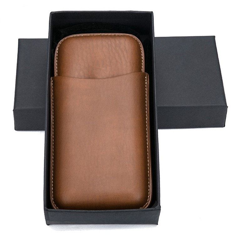 Ống Đựng Xì Gà Hai Điếu Da HY3203L