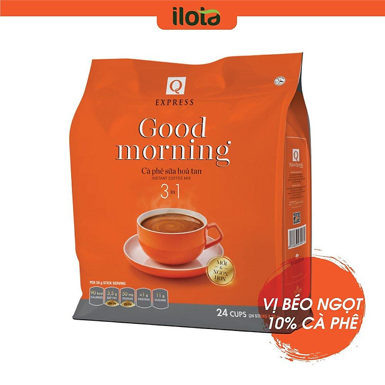 Cà phê sữa Goodmorning hòa tan (Bịch 24 gói) - Trần Quang