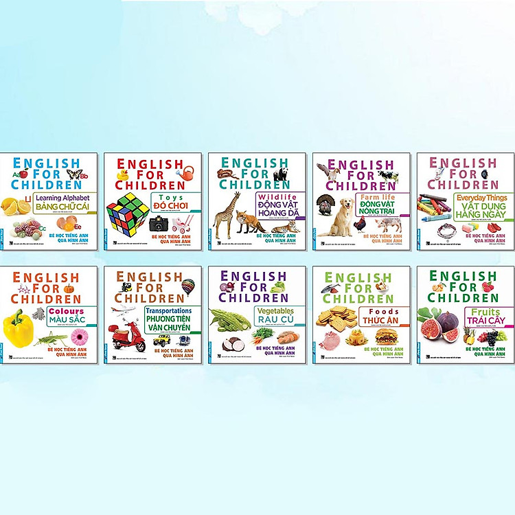 Combo 10 Cuốn: Bộ Bé Học Tiếng Anh Qua Hình Ảnh - Song Ngữ (4565,4926,4566,4995,4562,4924,4564,4994,4563,4561)