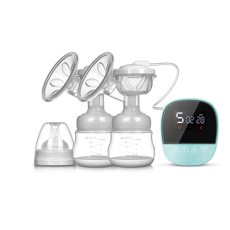 Máy hút sữa, massage vú bằng điện đôi đạt chuẩn FDA Mỹ, với 27 cấp độ khác nhau phù hợp với các mẹ sau sinh (xanh)
