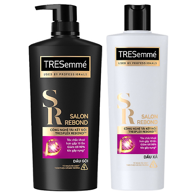 Combo Dầu Gội 640gr Và Dầu Xả 340gr TRESemmé Salon Rebond Công Nghệ Tái Kết Nối Ngăn Ngừa Gãy Rụng