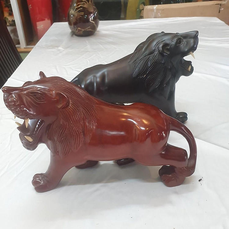 Tượng Gỗ Sư Tử Trang Trí Phong Thủy - Ảnh 3