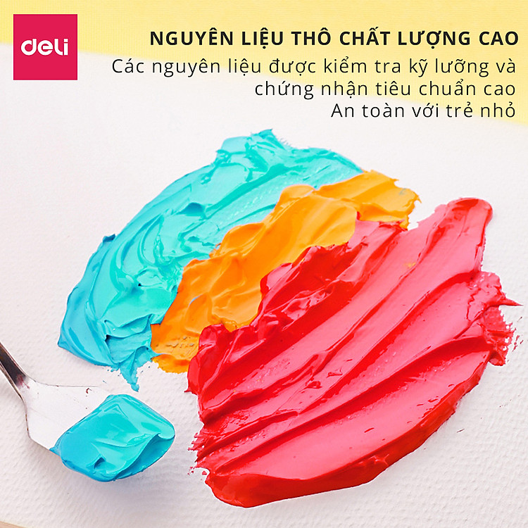 Màu Acrylic Chuyên Nghiệp Deli (12 màu) - Ảnh 6