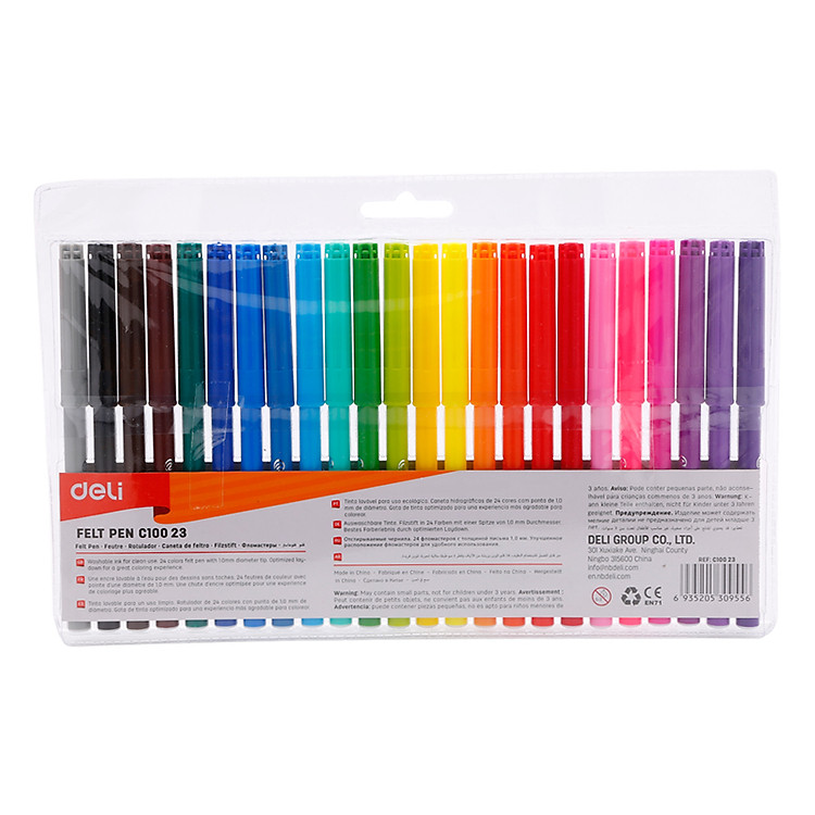 Vĩ Bút Dạ Nước Deli C10023 (24 màu) - Ảnh 3