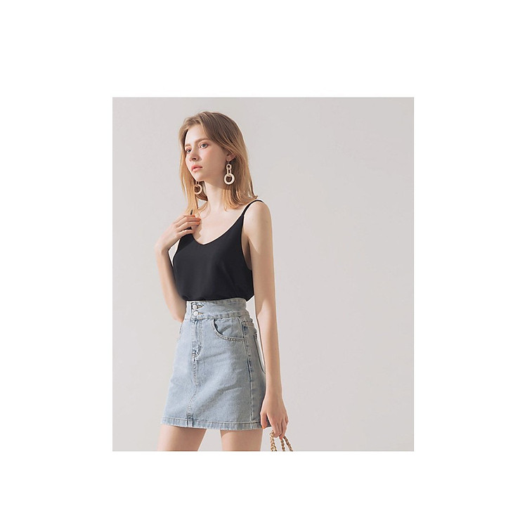 Áo 2 dây satin lụa nữ kết hợp mặc trong với vest 1921199