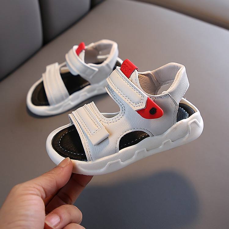 Sandal bé trai 2 - 4 tuổi màu trắng quai ngang khỏe khoắn và năng động ST34