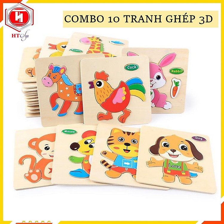 Mua tại MyKingdom: Combo 10 Tranh Ghép Hình 3D Cho Bé - Ngập tràn khuyến mãi