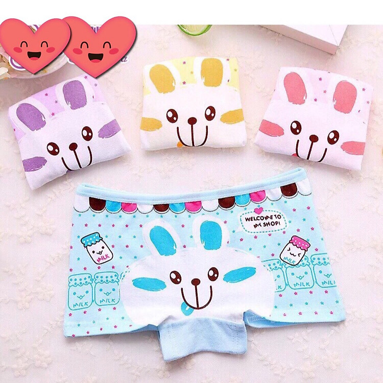 Set 4 quần lót đùi cho bé hình hoạt hình đáng yêu size L (15 - 20kg)
