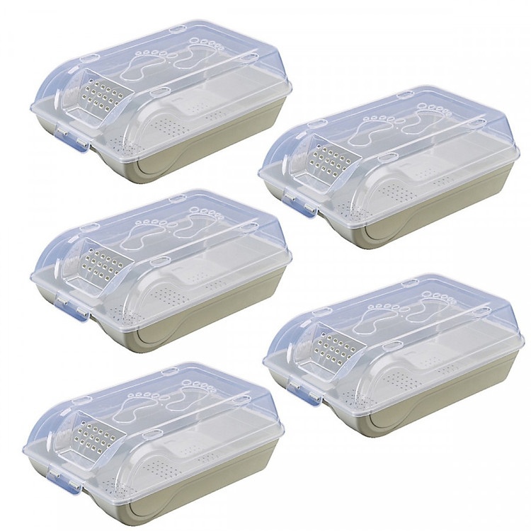 Combo 5 hộp đựng giầy dép bằng nhựa PP cao cấp - GS1315