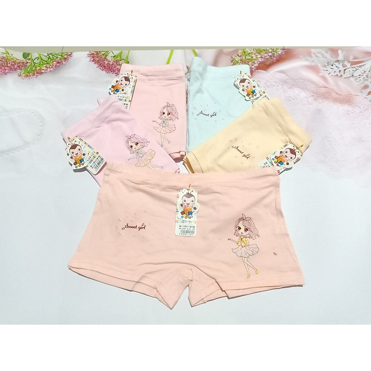 COMBO 5 QUẦN CHIP ĐÙI BÉ GÁI COTTON FORM TO CHO BÉ 35 ĐẾN 40kg