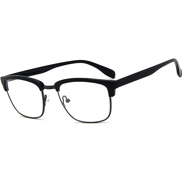 Kính Giả Cận Nam Nữ Gọng Kính Cận Không Độ Clubmaster Đen