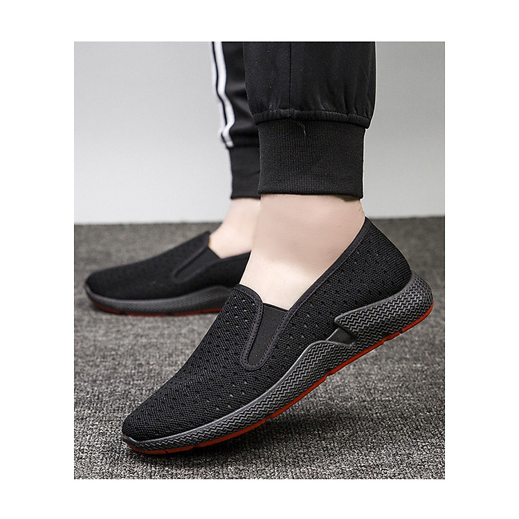 Giày Lười Slip-On Nam Vải Mềm Khoét Lỗ Êm Thiết Kế Nam Tính - 3156 - Mới