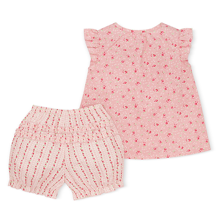 Bộ Quần Áo Cộc Tay Bé Gái Chữ A VT LULLABY NHT15-19