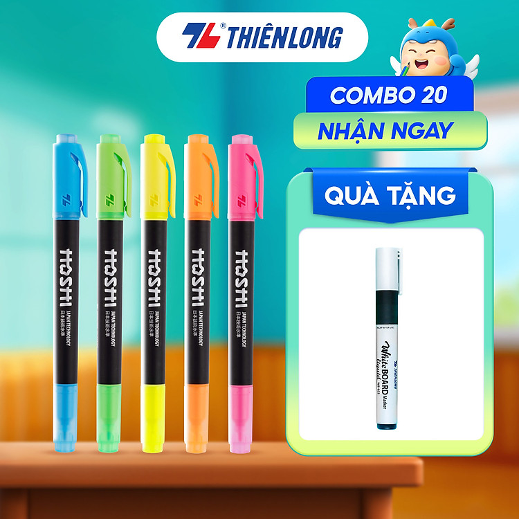 Bút Dạ Quang Hoshi Thiên Long HL-018/HS – Vàng