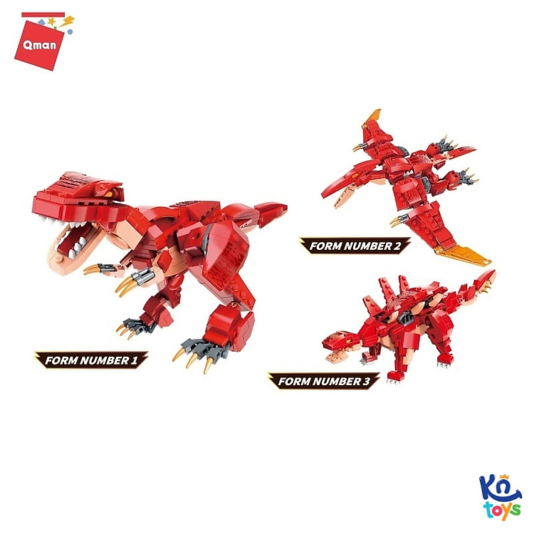 Đồ chơi xếp hình Khủng long Qman 42106 Chính hãng Ưu đãi - Hình ảnh 2