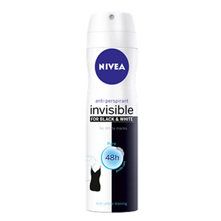 Xịt Ngăn Mùi Nivea Black & White Cho Nữ 82230 (150ml)