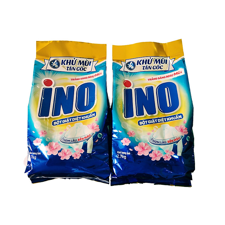 Combo 2 Bột Giặt INO Diệt Khuẩn (2.7kg / Gói)