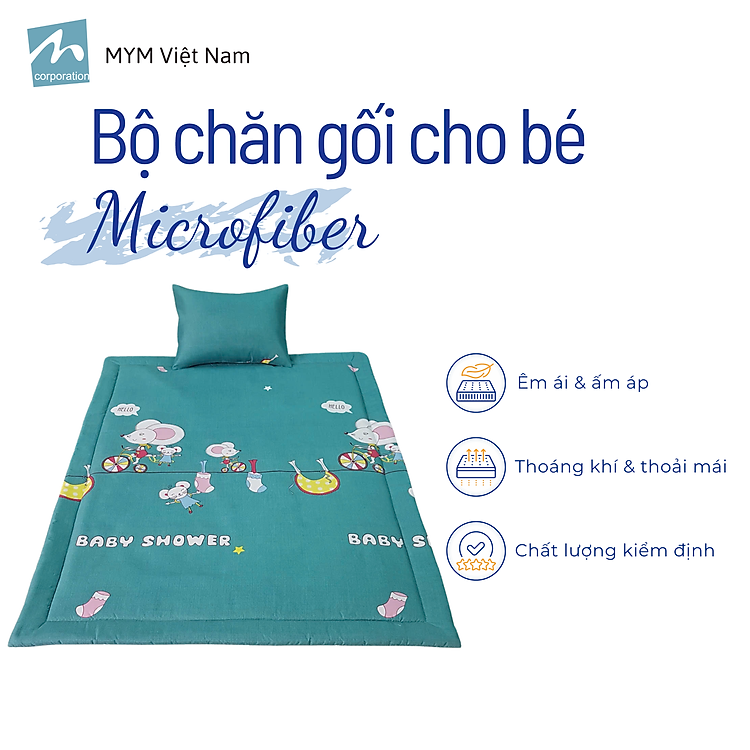 Bộ chăn gối cho bé mẫu giáo MYM Chính hãng Ưu đãi - Hình ảnh 2