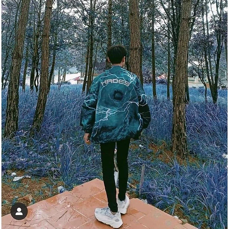 Áo khoác dù form rộng in phản quang, áo khoác dù nam nữ phong cách TH08