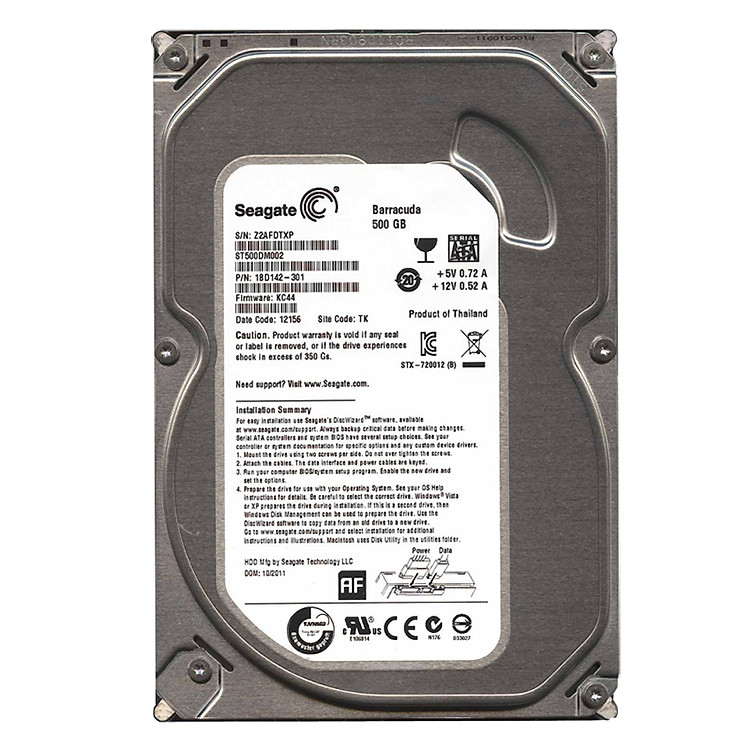 Ổ cứng HDD Seagate 500GB 3.5"inch - Hàng nhập khẩu