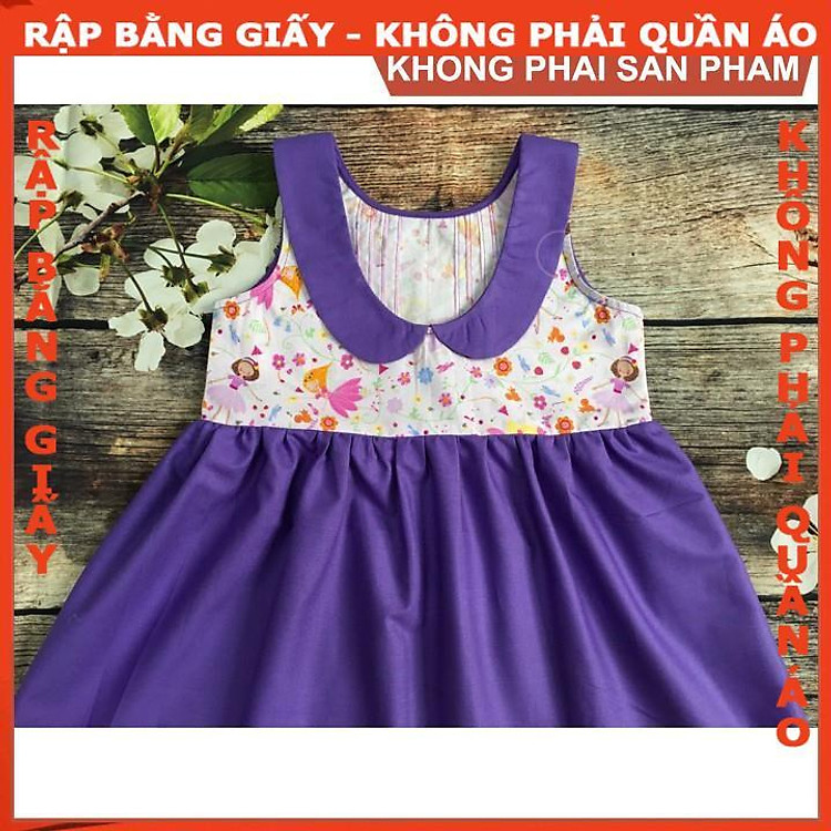 Rập giấy A0 đầm bé gái R266 (2 chiếc) - Ảnh 4