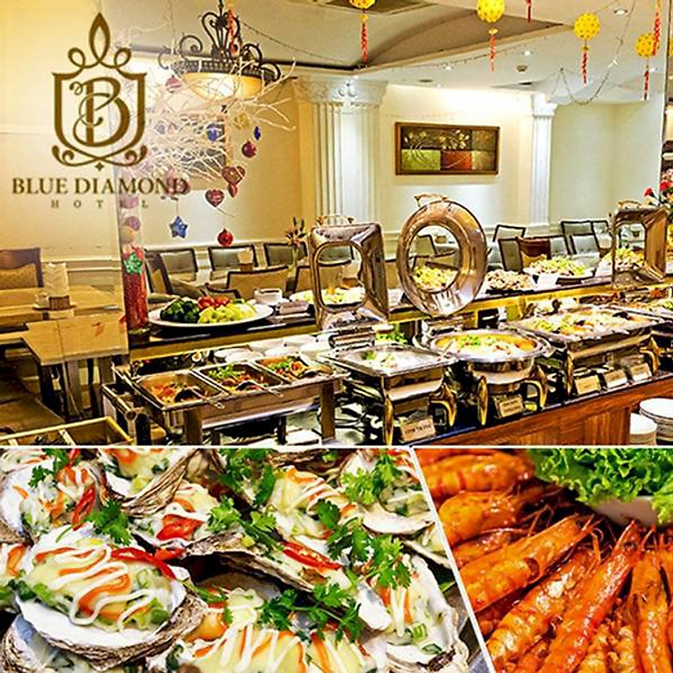 Buffet Trưa Trên 40 Món Hấp Dẫn Tại Khách Sạn Blue Diamond 3*