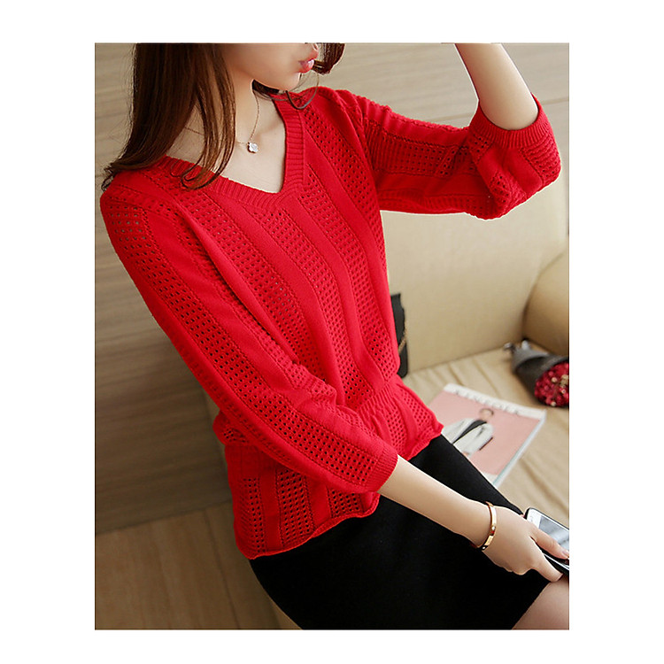 Áo len nữ nhún eo freesize al50