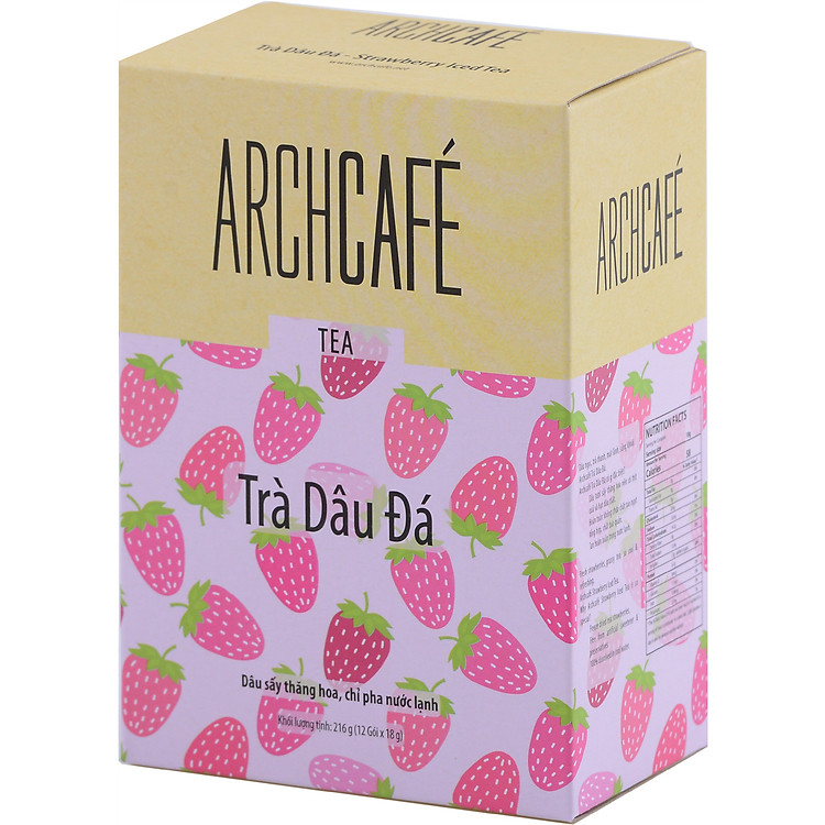 Trà Dâu Đá - Trà hoà tan Archcafé (hộp 12 gói x 18g)
